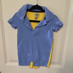 Blue and Yellow Kids Polo Shirt